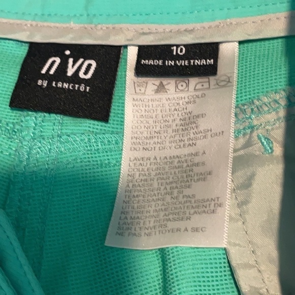 Nvo by Lancot Shorts Womens Size 10 Green Polyester Nylon Spandex Shorts Golf - Picture 7 of 10
